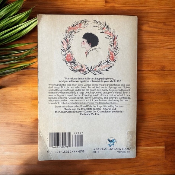 VINTAGE 1980 James and the Giant Peach by Roald Dahl | Bantam Skylark Paperback - Picture 2 of 13